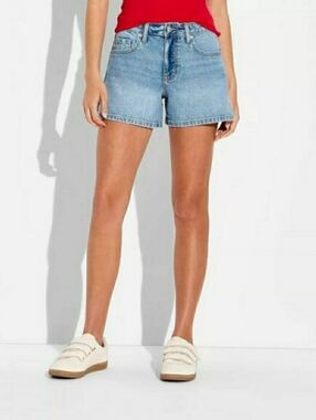 Mid-Rise Midi Denim Shorts - Wild Fable™ (Target) Medium Wash Size 18 NWT